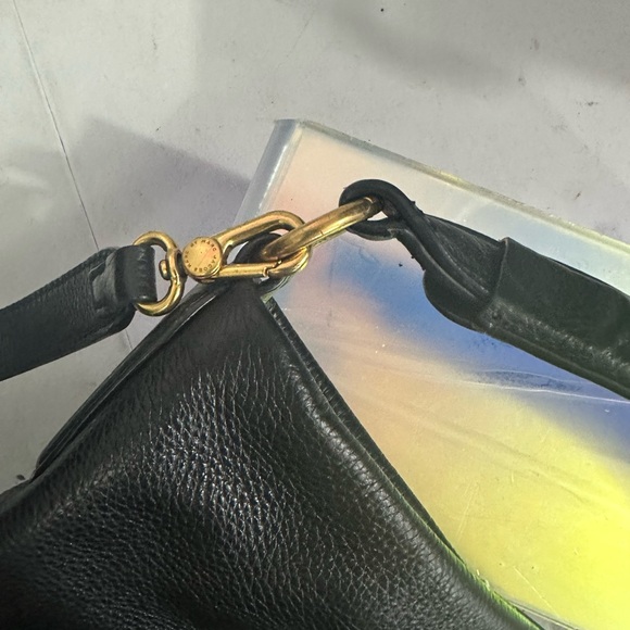 EUC Marc Jacobs Black Pebble Leather Hobo/crossbody Bag With Long Strap - Picture 7 of 10